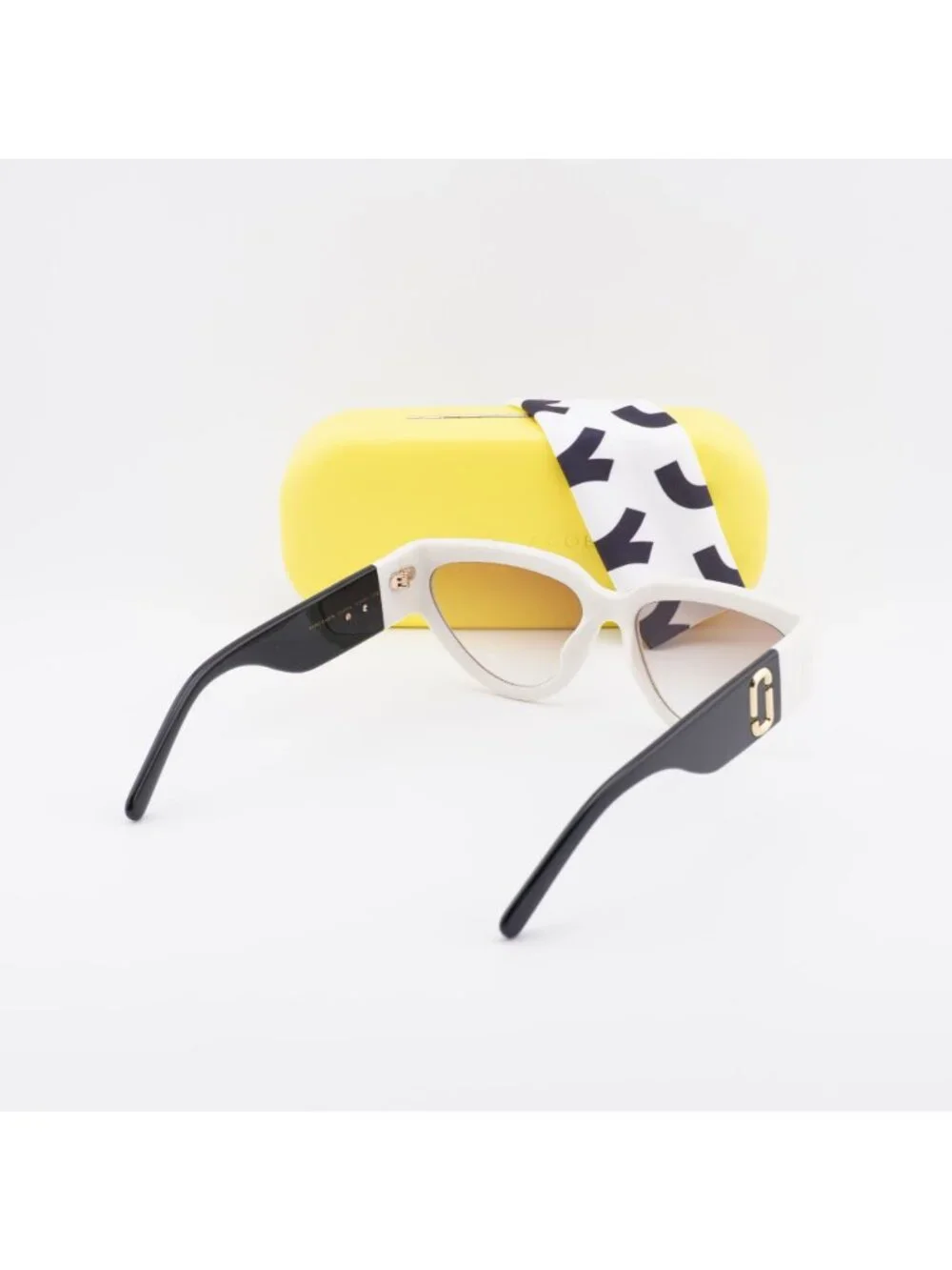 Marc Jacobs MARC 645/S 0CCP HA Sunglasses White Cat Eye Frame, Brown Lenses